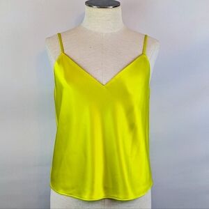 rag & bone Samantha Camisole V-Neck Adjustable Straps Lined Lime Green 6 NWT